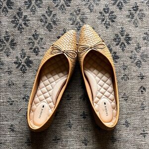 Birdies Goldfinch Woven Ballet Flats